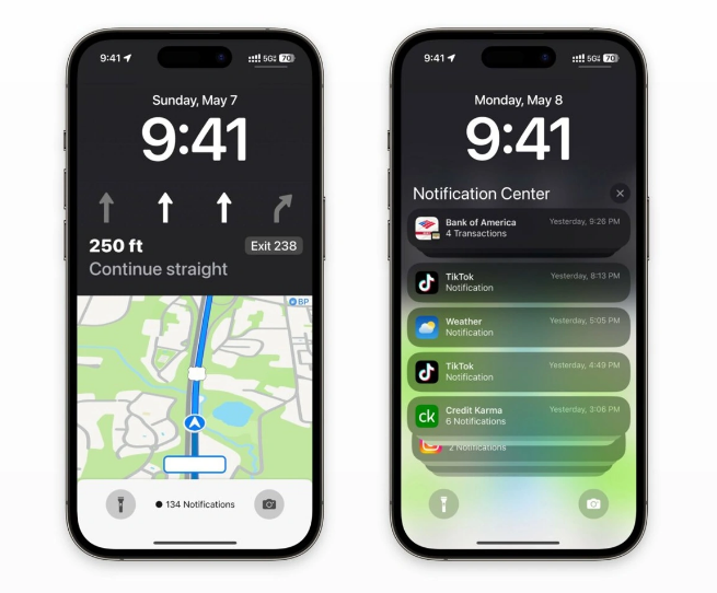 丰满苹果维修服务分享iOS17锁屏地图导航半屏显示长什么样 